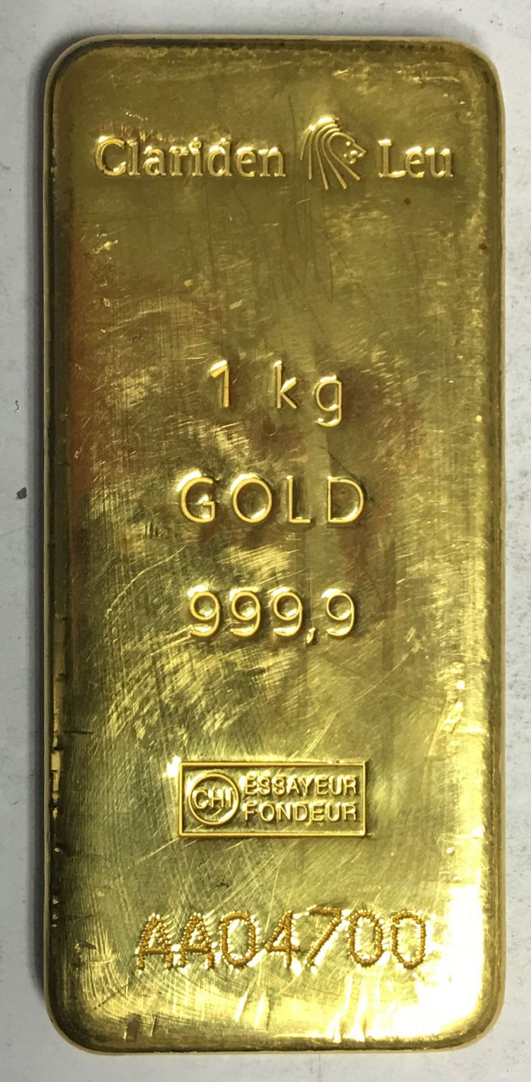 1kg Goldbarren Clariden Leu