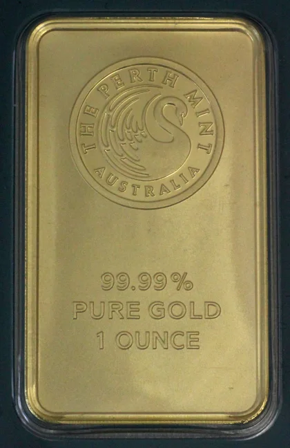 Unzen Goldbarren Australien der The Pert Mint