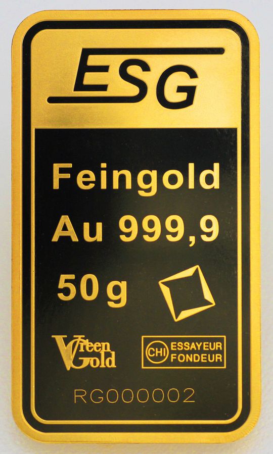 50g Auropelli Goldbarren ESG-Valcambi