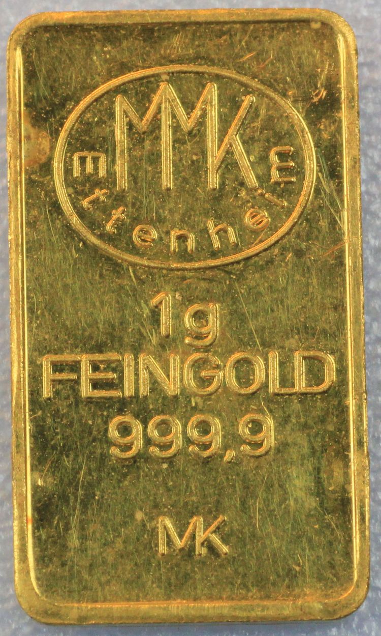 1g Feingold von MMK, Ettenheim 1g Feingold von MMK, Ettenheim