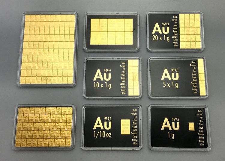 Goldtafel / CombiBar Gold / Tafelbarren ESG Goldtafel / Goldtafeln