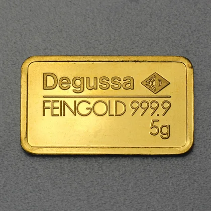 5g Degussa Goldbarren