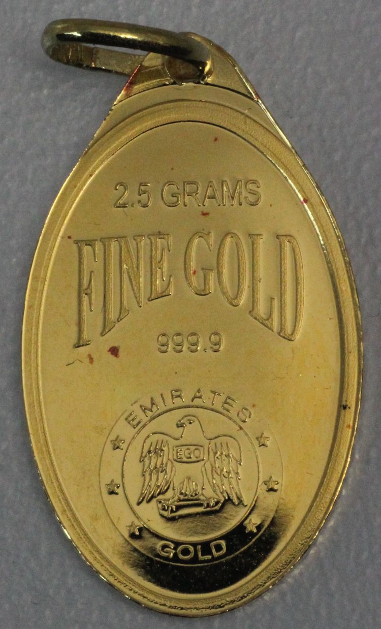 2,5g Goldbarren Anhänger Emirates Gold