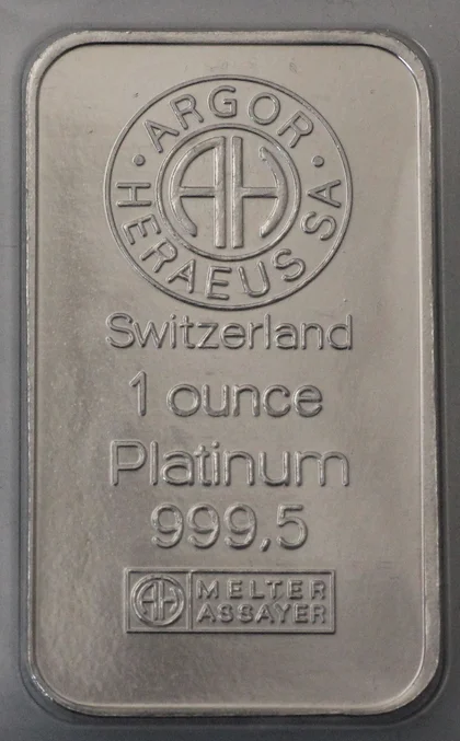 1oz Platinbarren Argor-Heraeus