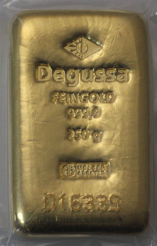 250g Degussa Like Goldbarren von Argor-Heraeus