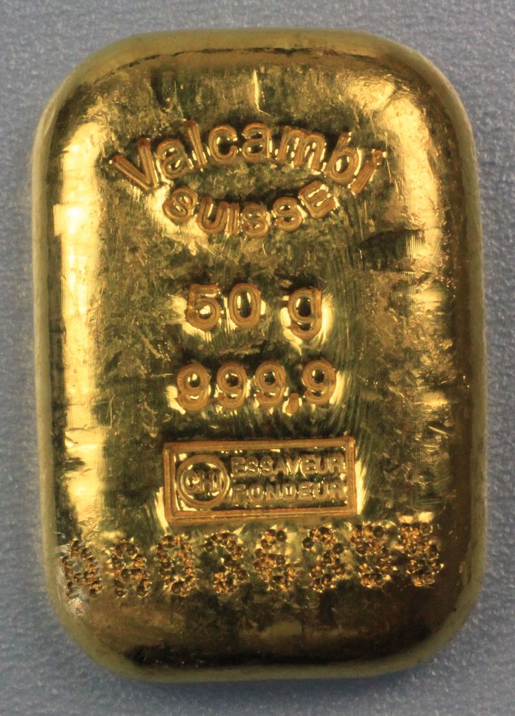 50g Feingold von Valcambi 50g Feingold von Valcambi