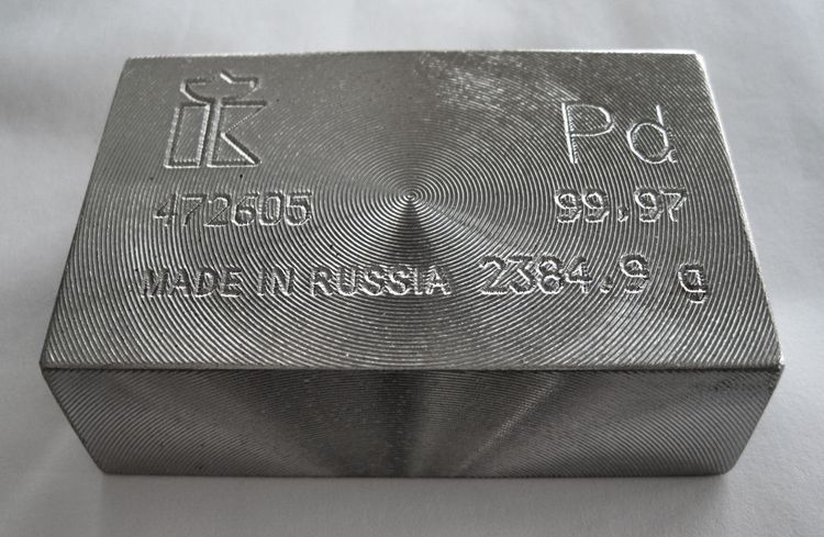 Russischer Palladiumbarren 2,3kg für die Industrie
