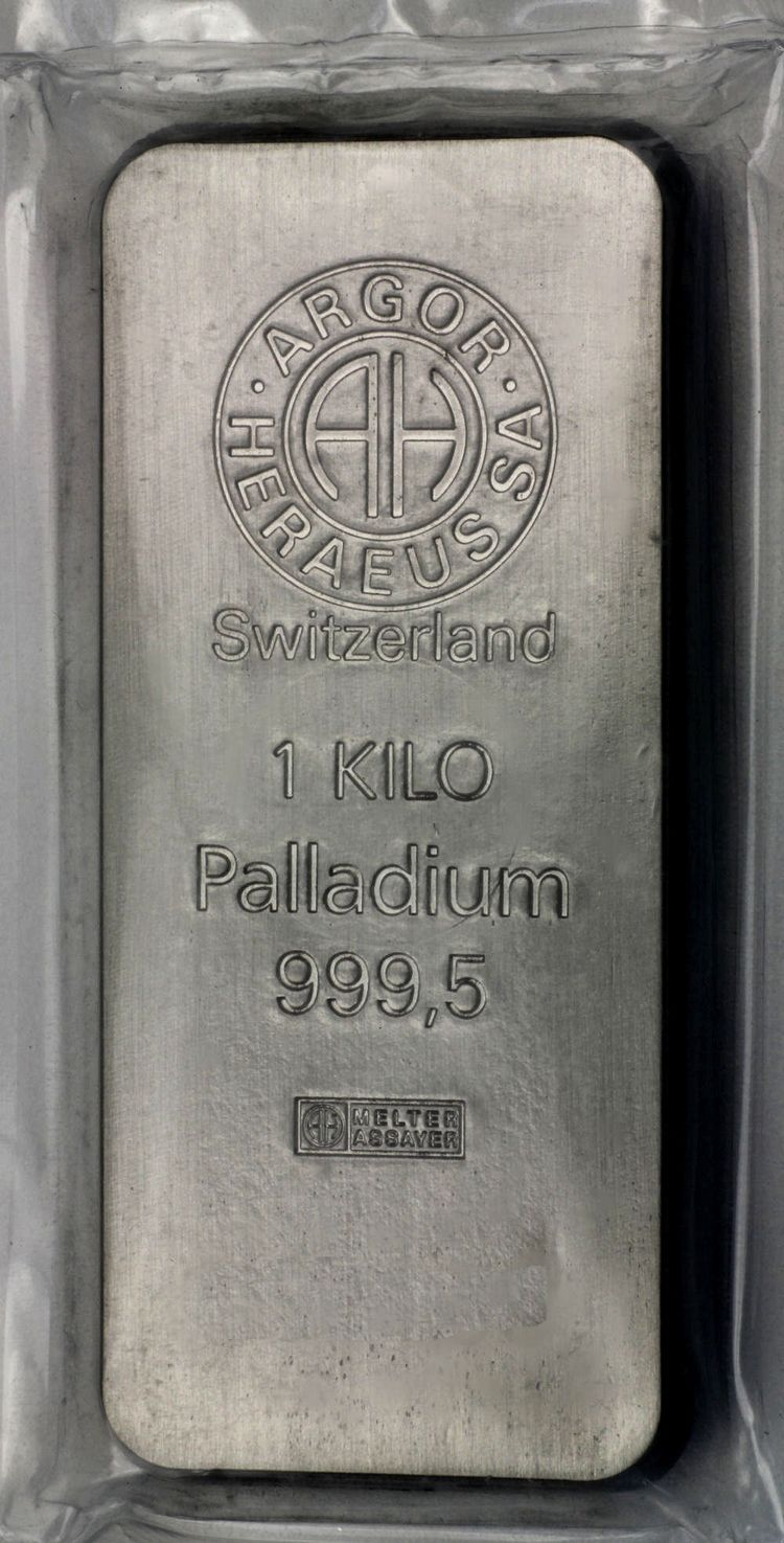 1kg Palladiumbarren Argor-Heraeus 1kg Palladiumbarren Argor-Heraeus