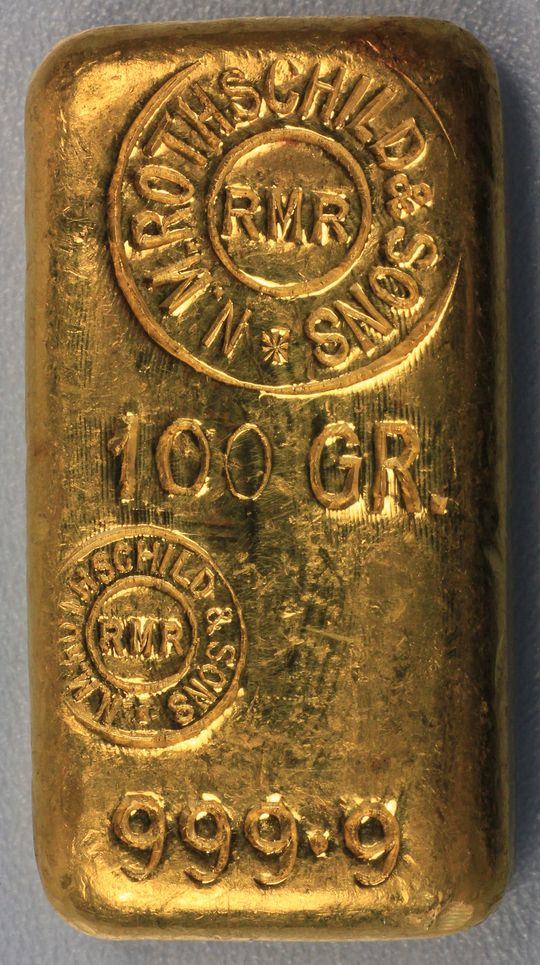 100g Rothschild Goldbarren