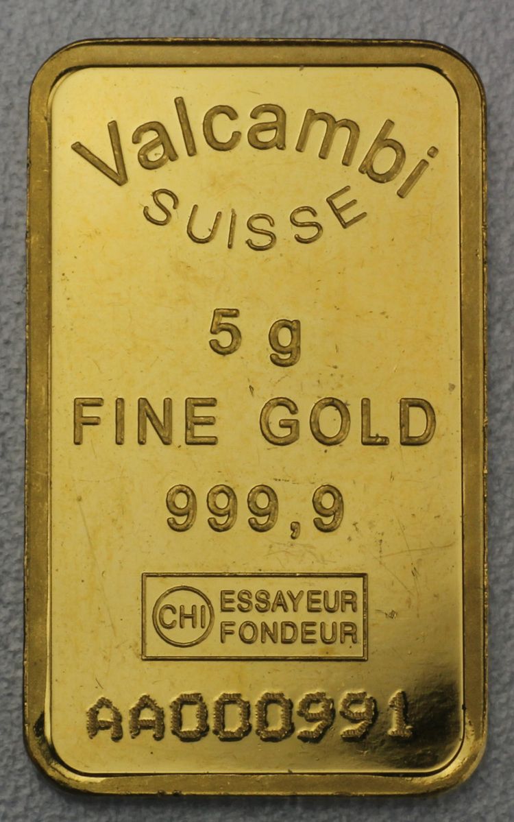 5g Feingold, Valcambi 5g Feingold, Valcambi