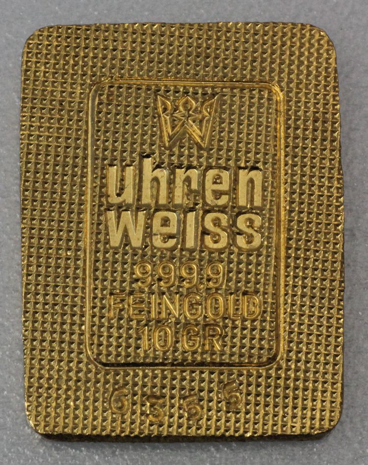 10g Goldbarren Uhren Weiss