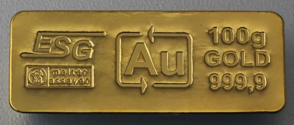 100g Goldbarren Sargform ESG