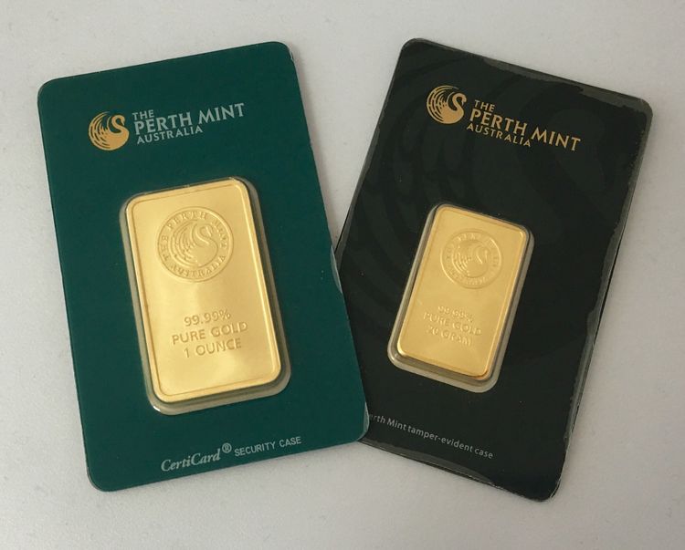 Gefälschte Perth Mint Känguru Goldbarren