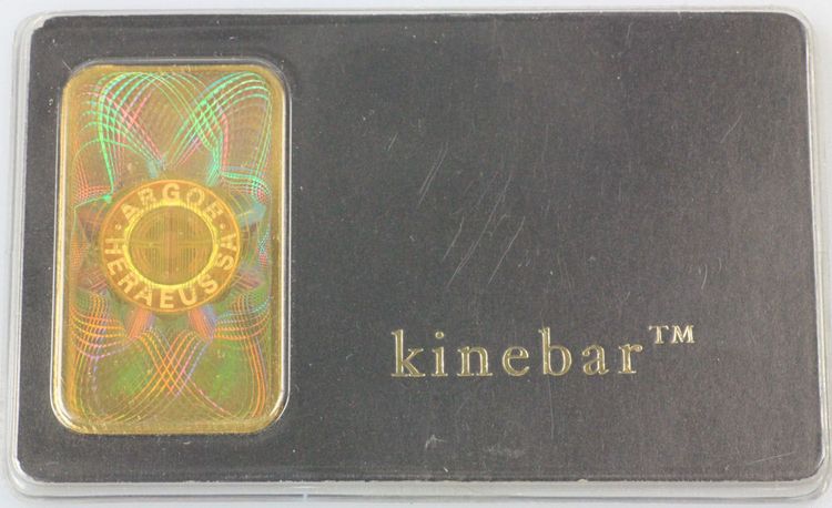 50g Feindgold, Heraeus kinebar 50g Feindgold, Heraeus kinebar