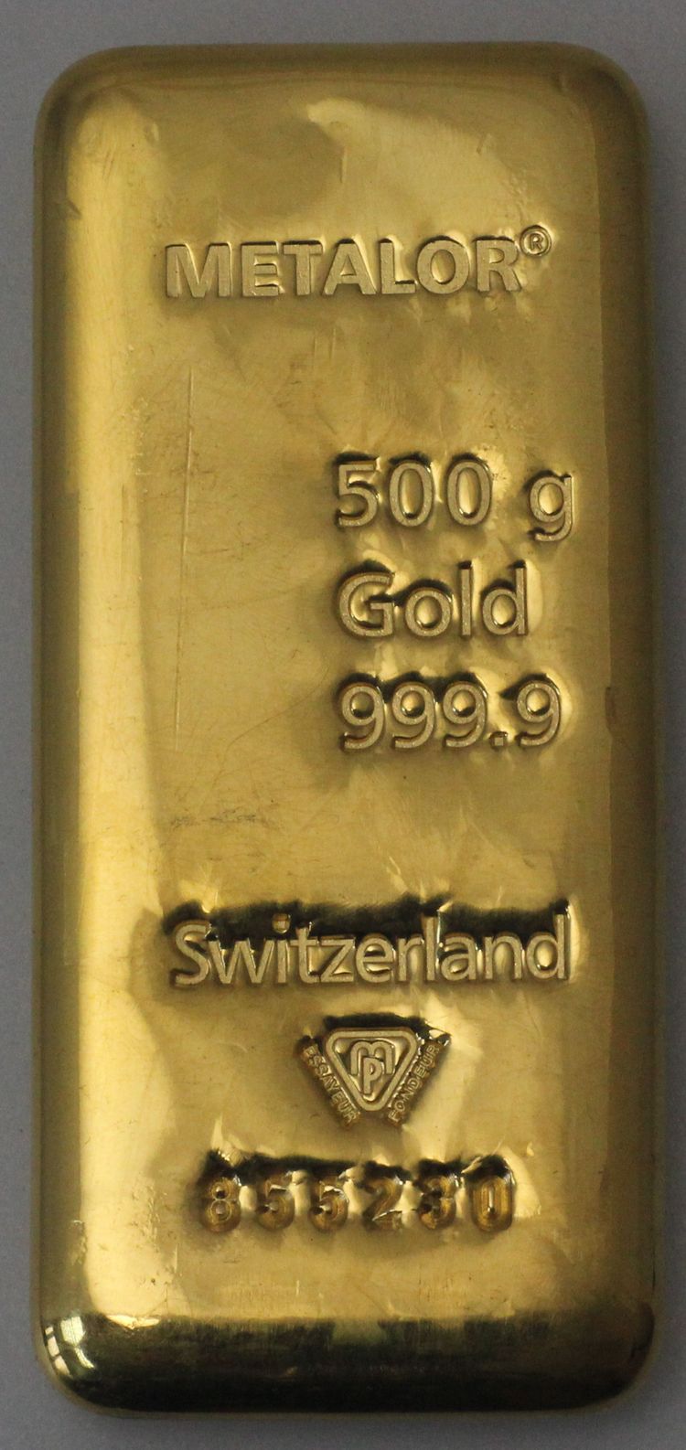 500g Goldbarren Metalor