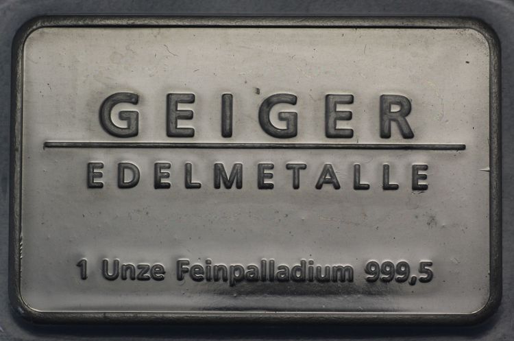 1oz Palladiumbarren Geiger Edelmetalle 1oz Palladiumbarren Geiger Edelmetalle