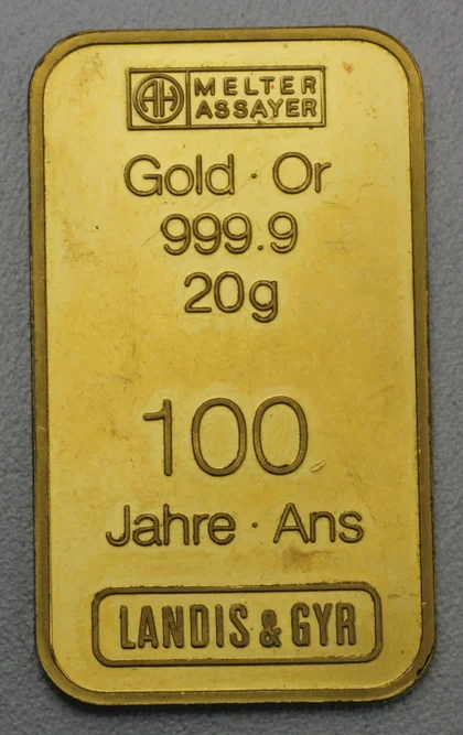20g Landis-Gyr Jubiläumsbarren
