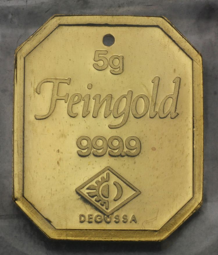 Degussa Feingoldbarren Degussa Feingoldbarren