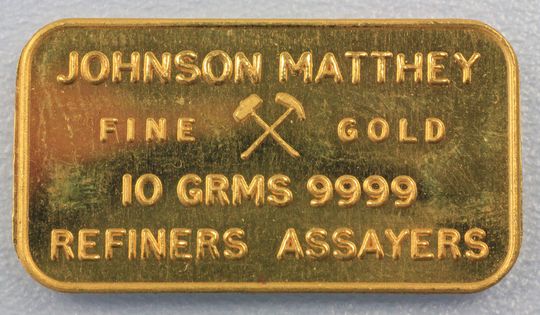 Goldbarren 10g Johnson Matthey