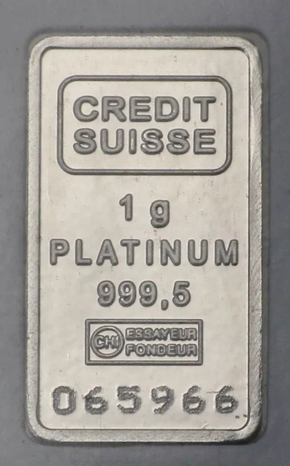 1g Platinbarren Credit Suisse