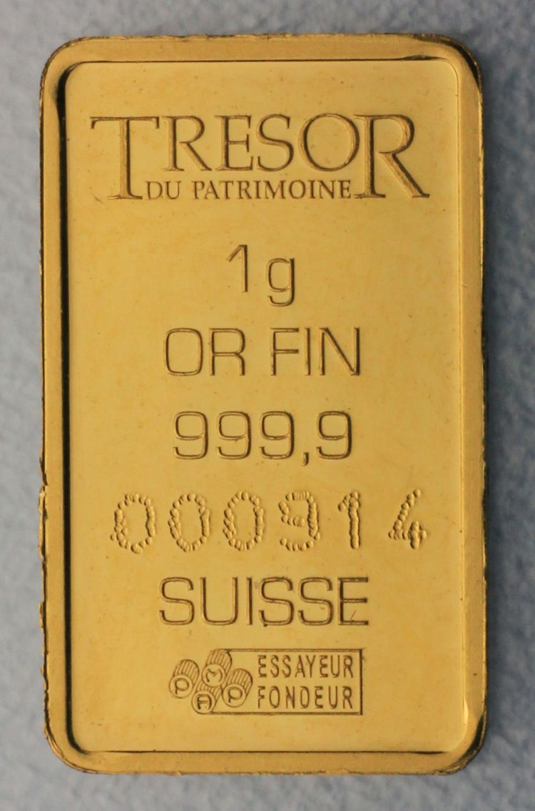 1g Goldbarren Tresor 1g Goldbarren Tresor