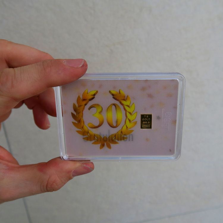 Gold zum 30 Jährigen Jubiläum Gold zum 30 Jährigen Jubiläum