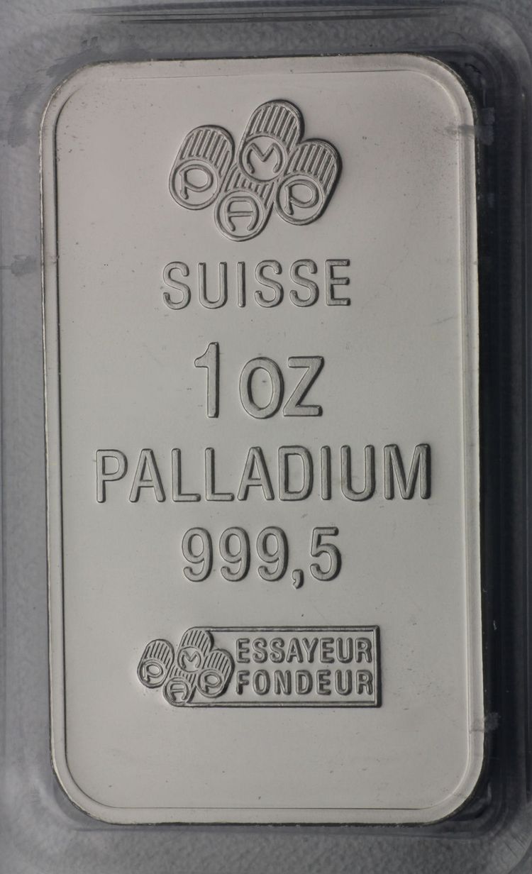 1oz Palladiumbarren PAMP 1oz Palladiumbarren PAMP