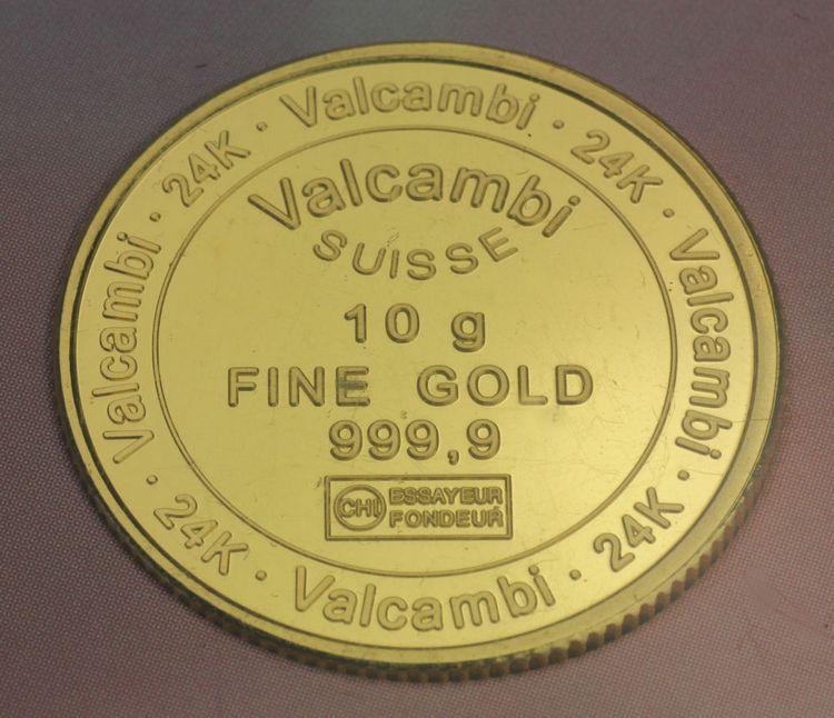 10g Valcambi Rundbarren 10g Valcambi Rundbarren