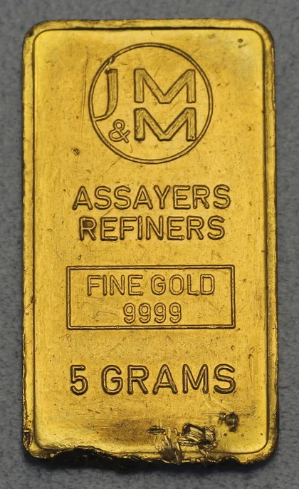 5g Goldbarren JM+M