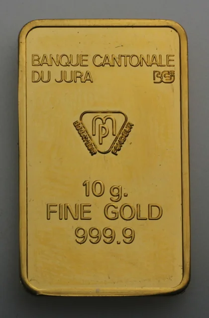 10g Goldbarren Banque Cantonale Du Jura