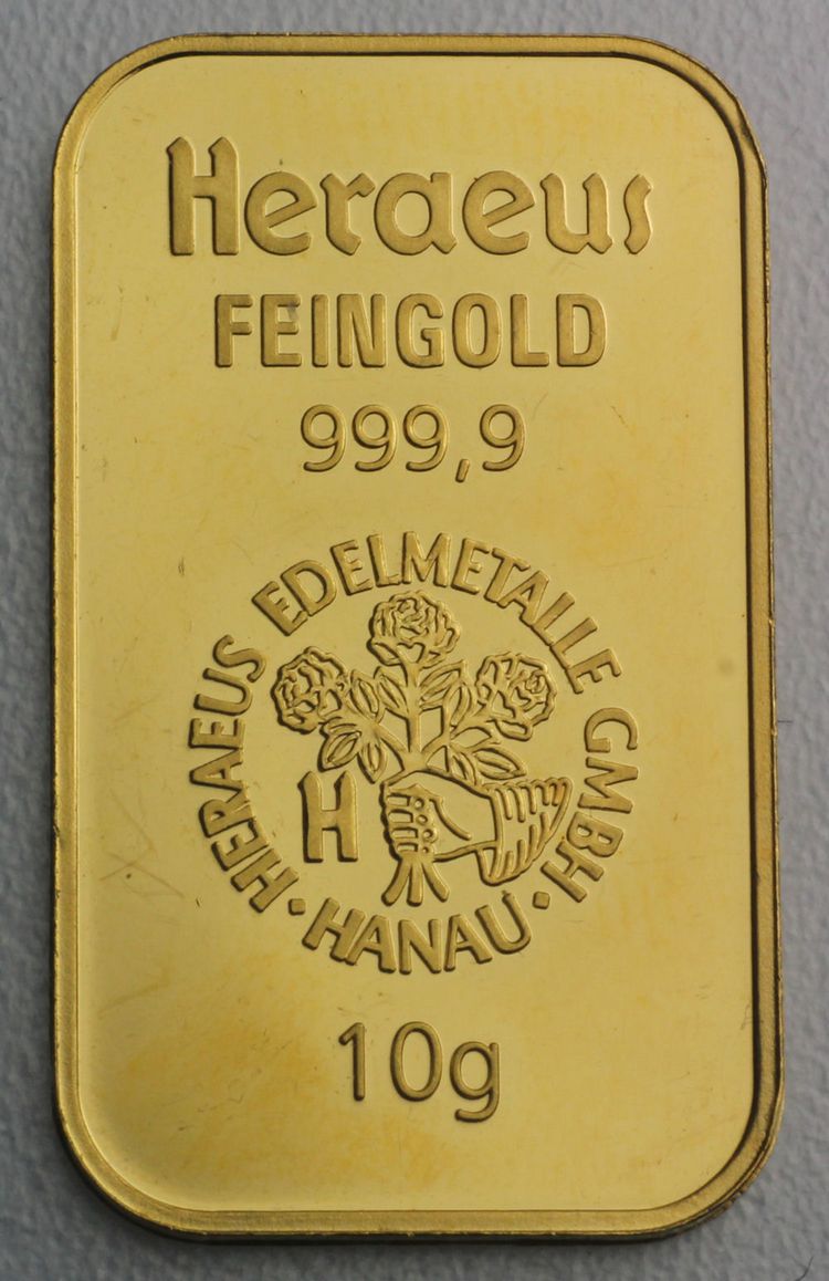 10g Gold Heraeus 10g Gold Heraeus