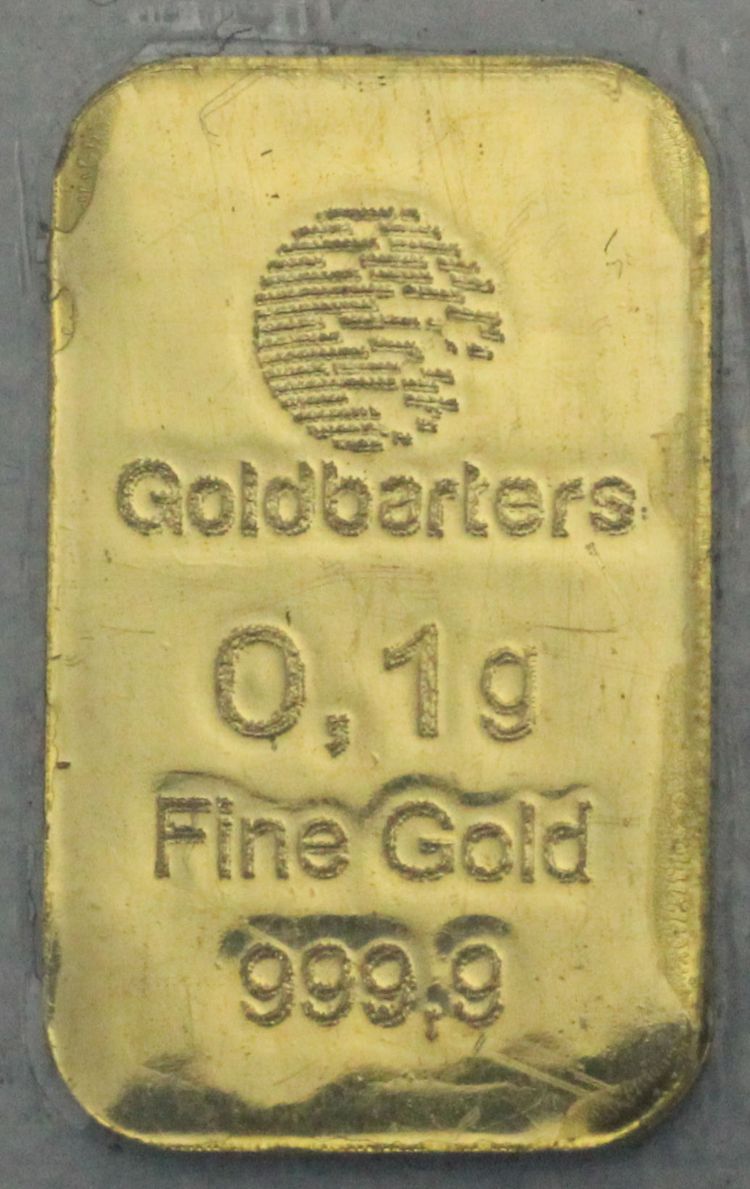 0,1g Goldbarters Folie 0,1g Goldbarters Folie