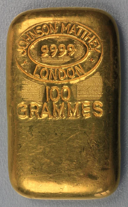 100g Au-Barren Johnson Matthey