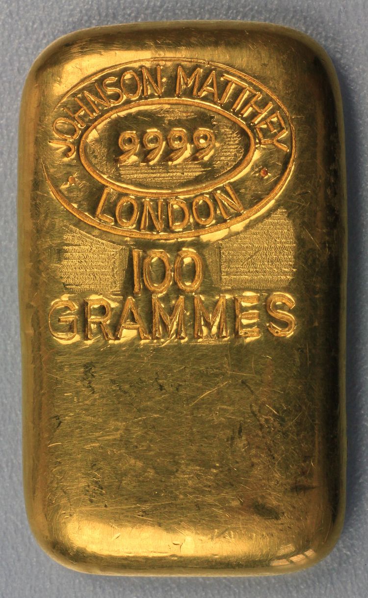 100g Au-Barren Johnson Matthey