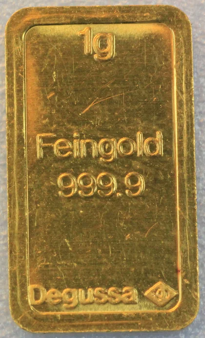 1g Degussa Feingold Barren