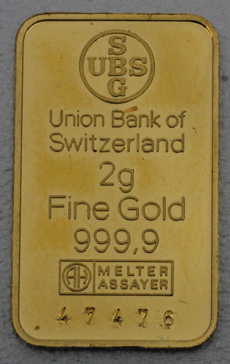 1g Goldbarren UBS