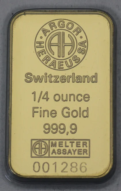 1/4oz Goldbarren Argor-Heraeus