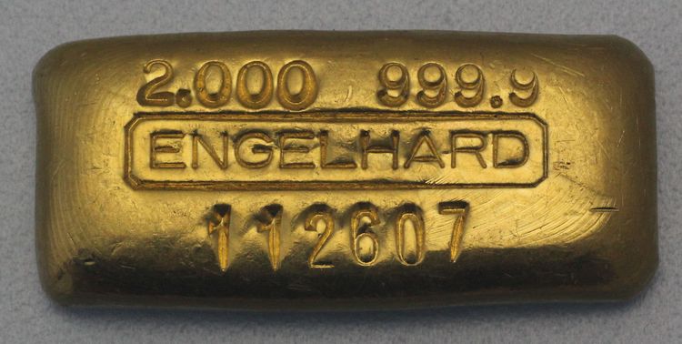 2 Unzen Gussbarren Engelhard 2 Unzen Gussbarren Engelhard