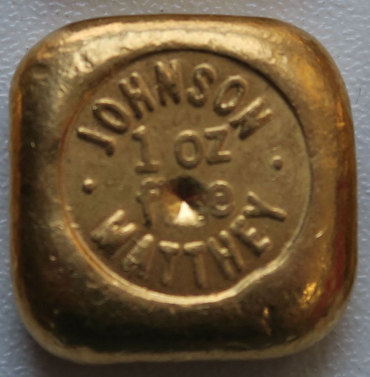 1oz Goldbarren JM Quadratbarren 1oz Goldbarren JM Quadratbarren