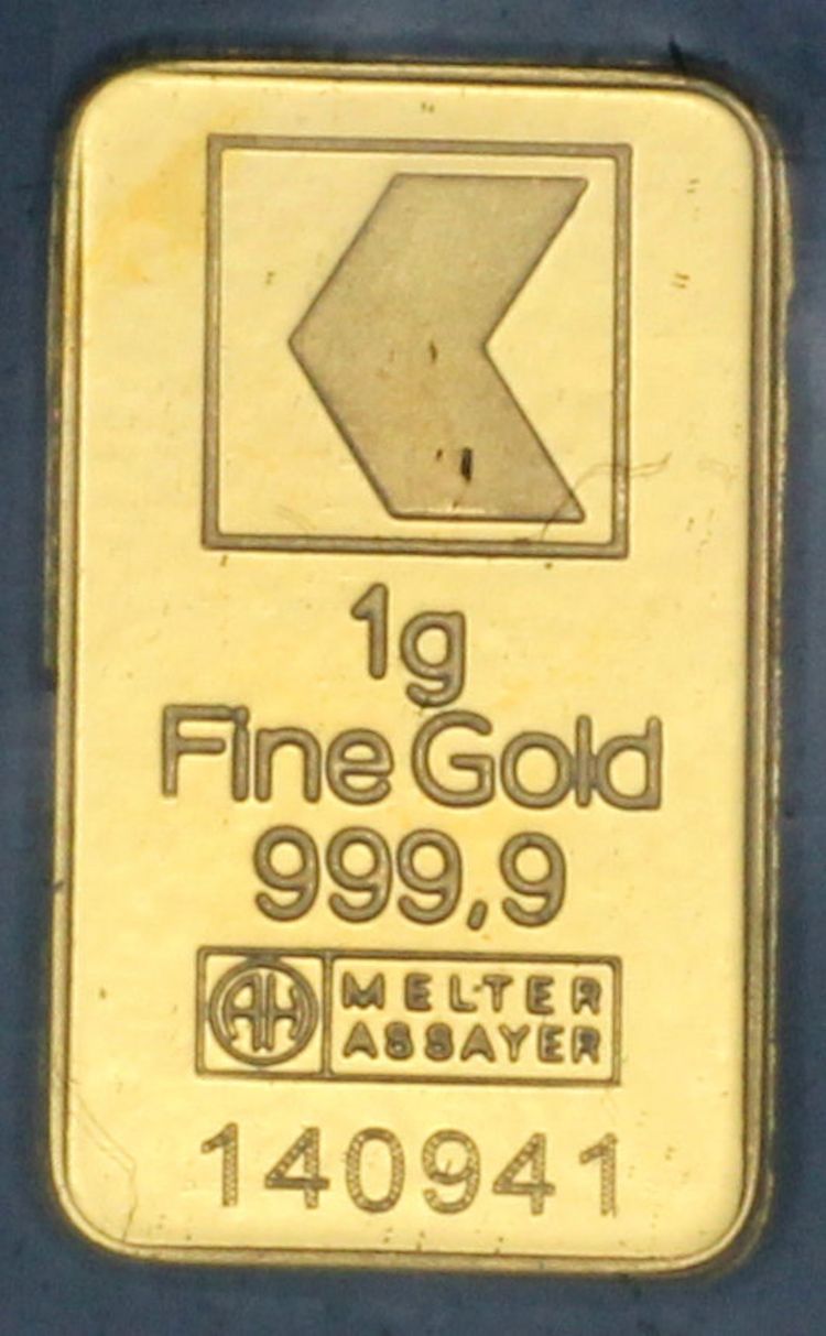 1g Goldbarren Kantonalbank 1g Goldbarren Kantonalbank