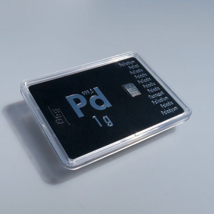 1g Palladiumbarren 1g Palladiumbarren