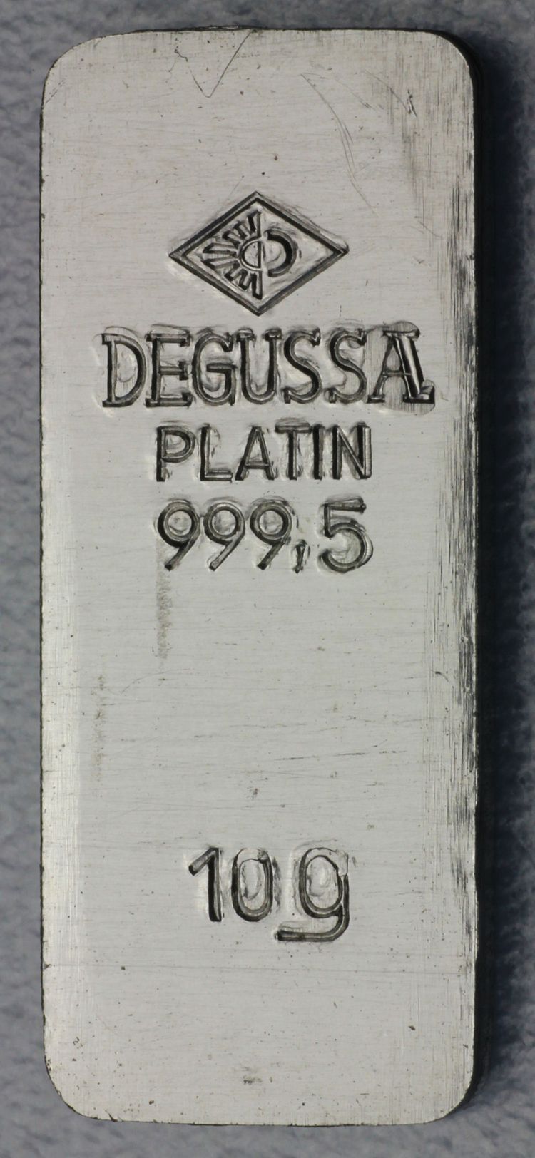 10g Platinbarren Degussa Sargform 10g Platinbarren Degussa Sargform