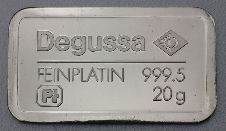 20g Platinbarren Degussa 20g Platinbarren Degussa