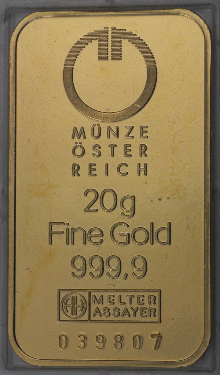 20g Goldbarren Münze Österreich