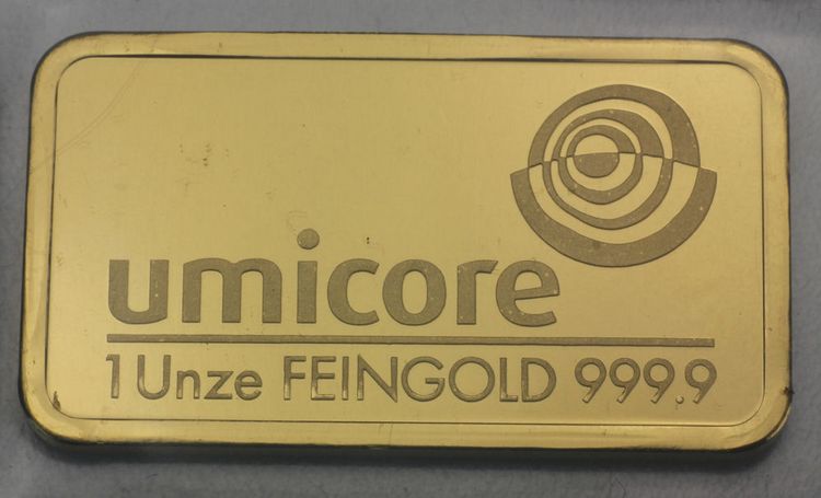 1oz Umicore Goldbarren