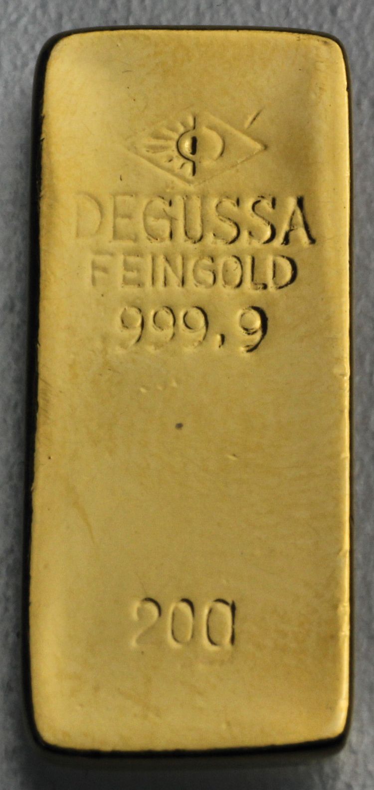 Gefälschter Degussa Goldbarren 20g