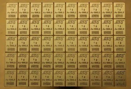 50x1g Goldtafel ESG Valcambi