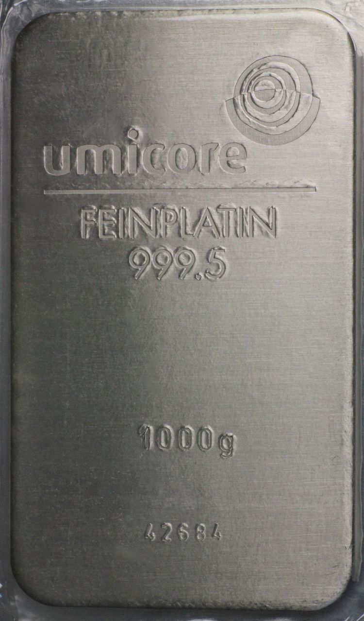 1000g Platinbarren Umicore 1000g Platinbarren Umicore