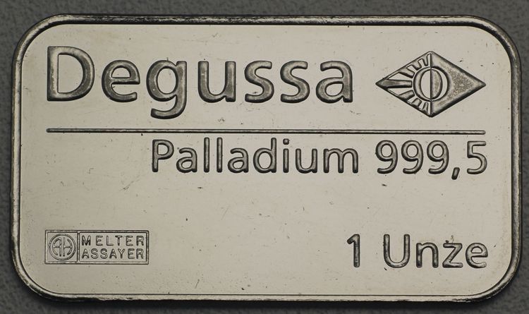 1oz Palladiumbarren Degussa Goldhandel 1oz Palladiumbarren Degussa Goldhandel