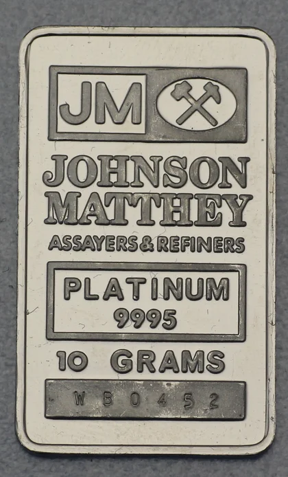 10g Platinbarren Jonson Matthey